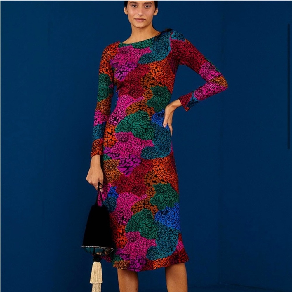 FARM Rio Multicolor Abstract Midi Dress - Picture 3 of 11